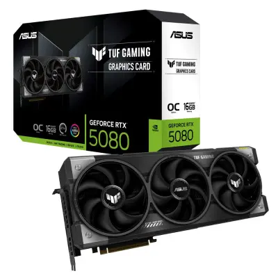 Видеокарта ASUS RTX5080 TUF GAMING OC 16GB GDDR7 256bit 3xDP 3xHDMI 3FAN RTL [TUF-RTX5080-O16G-GAMING]