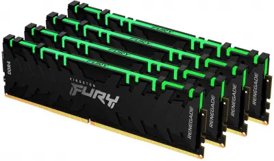 Память DDR4 4x8Gb 3200MHz Kingston KF432C16RBAK4/32 Fury Renegade RGB RTL Gaming PC4-25600 CL16 DIMM 288-pin 1.35В single rank с радиатором Ret