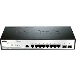 D-Link DGS-1210-10/ME/A1A Управляемый L2 коммутатор с 8 портами 10/100/1000Base-T и 2 портами 1000Base-X SFP