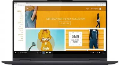Трансформер Lenovo Yoga 7 15ITL5 Core i7 1165G7 16Gb SSD1Tb Intel Iris Xe graphics 15.6" IPS Touch FHD (1920x1080) Windows 11 Home grey WiFi BT Cam