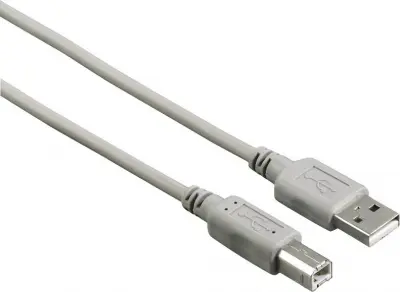Кабель Hama H-200901 ver2.0 USB A (m) USB B(m) 3м (00200901) серый (упак.:1шт)