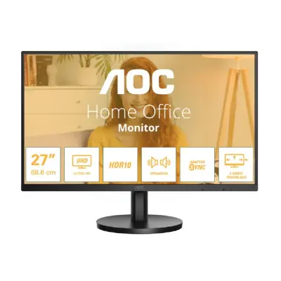 LCD AOC 27" U27B3A Black {IPS 3840x2160 60Hz 4ms 178/178 350cd 2xHDMI2.0 DisplayPort1.4 MM}