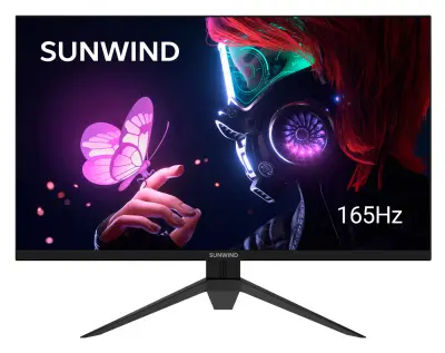 Монитор SunWind 27" SUN-M27BG130 черный IPS LED 3ms 16:9 HDMI матовая 300cd 178гр/178гр 2560x1440 180Hz G-Sync DP QHD 4.95кг