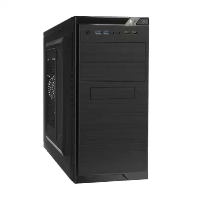 Exegate EX272746RUS Корпус Minitower Exegate QA-412U Black, mATX, <XP450, Black, 120mm>, 2*USB+2*USB3.0, Audio