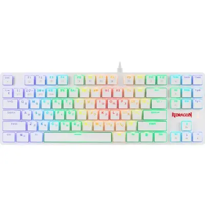 Механическая клавиатура Anubis RGB,тонкая,белая, 87 к.,б.п. Redragon