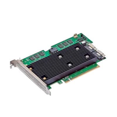 Контроллер/ Broadcom 9670W-16i SGL (05-50113-00003 / 03-50113-00002) , PCIe 4.0 x16, Full Height, 24G SAS/SATA/NVMe, RAID 0,1,5,6,10,50,60, 16port(2x8 SFF-8654), 8GB Cache, SAS4116W ROC, RTL