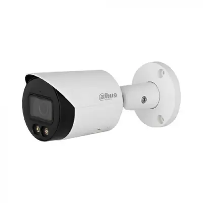 DAHUA DH-IPC-HFW2449SP-S-LED-0280B Уличная цилиндрическая IP-видеокамера FullColor 4Мп, 1/2.9” CMOS, объектив 2.8мм, видеоаналитика, микрофон, LED 30м, IP67, металл