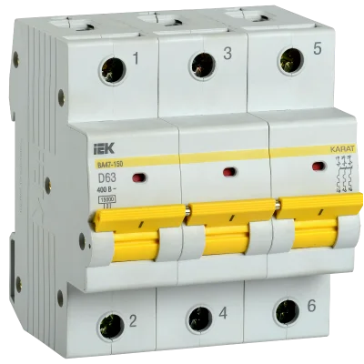 KARAT Авт. выкл. ВА47-150 3P D 63А 15кА IEK