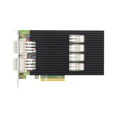 Сетевая карта/ PCIe x8 Multimode Quad-port 10G SR Dual-way Bypass Ethemet Network Adapter ( Intel XL710)