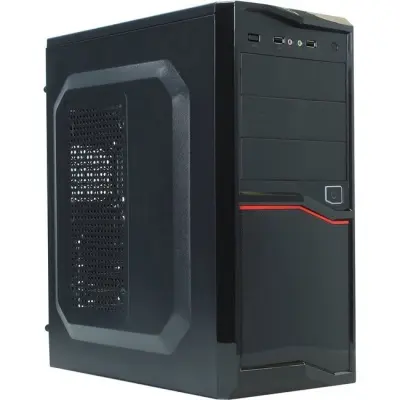 Exegate EX267181RUS Корпус Miditower Exegate AB-220A Black, ATX, , 2*USB, Audio