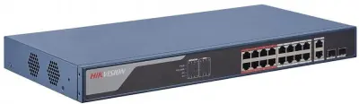 Коммутатор Hikvision DS-3E1318P-EI 16x100Mb 2G 16PoE+ 230W управляемый