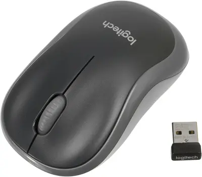 Мышь Logitech M185 черный/серый оптическая 1000dpi беспров. USB1.1 для ноутбука 2but (910-002252)