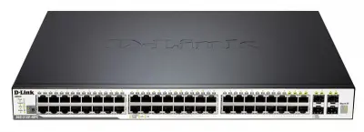D-Link DGS-3120-48PC/B1ASI Управляемый L2+ стекируемый коммутатор с 44 портами 10/100/1000Base-T, 4 комбо-портами 100/1000Base-T/SFP и 2 портами 10GBase-CX4(48 портов PoE 802.3af/at, PoE-бюджет 370Вт)
