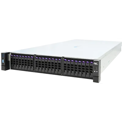 Серверная платформа/ 2U 8x 2.5" NVMe + 16x 2.5" SAS/SATA hot-swap (3x PCIe Gen5 Tri-mode 8-port backplane), 2x 2.5" SATA hot-swap (rear), 4x 8038 FAN, Acbel 1600W redundant power supply Titanium (C14 inlet), Vega motherboard, DDR5 RDIMM x16, 1x GbE dedica