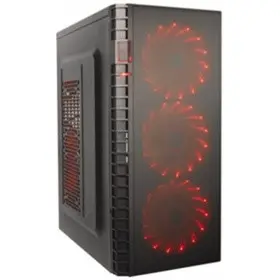 Exegate EX278410RUS Корпус Miditower Exegate EVO-7215 Black-Red light, ATX, , 1*USB+1*USB3.0, Audio