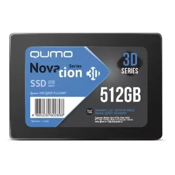 QUMO SSD 512GB Novation TLC 3D (Q3DT-512GSKF) {2,5" R/W 550/500 MB/s SM2258XT/SM2259XT OEM}