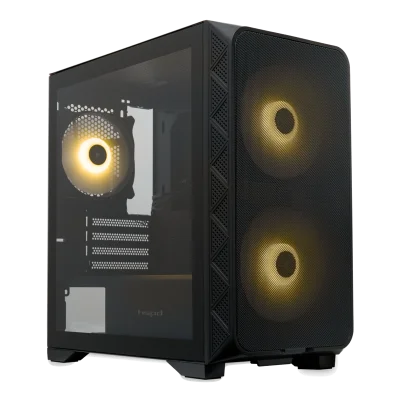 Корпус без блока питания/ Case HSPD M321, Mesh Mini-tower, Black, slide TG, 0.45 SPCC, 2x140mm ARGB (M11-140)+1x120mm ARGB (M11-120) mATX, mITX 160/340/184mm 2x2.5", 2x3.5", 4xPCI 2xUSB-A 3.0, 1xUSB-A 1.0 390x200x385mm