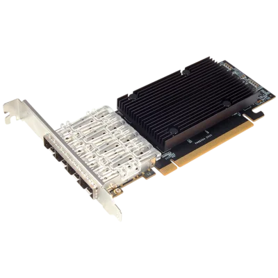 Сетевая карта/ Broadcom PCIe 4-Port 25G SFP28 Network Adapter, w/1 x additional LP BKT, ST Lab