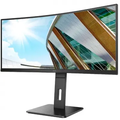LCD AOC 34" CU34P2C Black с поворотом экрана {VA curved 3440x1440 100Hz 1ms 178/178 300cd}