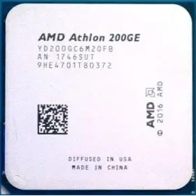 CPU AMD Athlon 200GE OEM (YD200GC6M2OFB) {3.2 GHz/2core/1+4Mb/SVGA RADEON Vega 3/35W/Socket AM4}