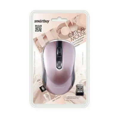 Мышь беспроводная Smartbuy LUCK 205AG розовая [SBM-205AG-P]