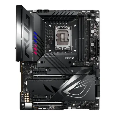 ASUS ROG MAXIMUS Z790 APEX ENCORE (Socket 1700, ATX, 2xDDR5(96GB), 2xPCIe 5.0x16/2xPCIe 4.0x4, 1xLAN (2.5GbE), Wi-Fi 7, BT, 4xSATA 6Gb/s, 5xM.2, 1xDIMM (2xM.2), 1xType-C, 9xUSB 3.2, 2xPS/2, ATX)