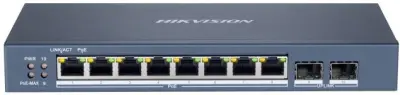 Коммутатор Hikvision DS-3E1510P-SI 8G 2SFP 8PoE+ 110W управляемый