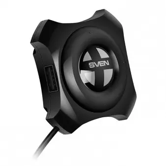 Sven HB-432 USB-концентратор, black (USB 2.0, 4 порта, кабель 0,5м, блистер)