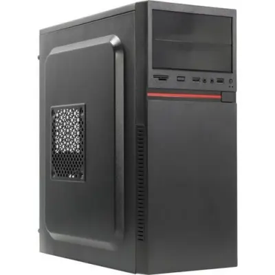 Exegate EX286443RUS Корпус Miditower ExeGate AA-329-350W-8 (ATX, БП AA350 с вент. 8см, 2*USB, HD аудио, черный)