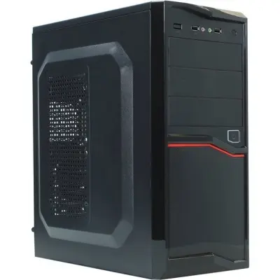 Exegate EX267185RUS Корпус Miditower Exegate AB-220A Black, ATX, , 2*USB, Audio