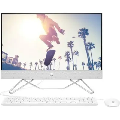 Моноблок HP 24-cb1023nh 23.8" Full HD Touch i5 1235U (1.3) 8Gb SSD512Gb Iris Xe CR Free DOS GbitEth WiFi BT 65W клавиатура мышь Cam белый 1920x1080