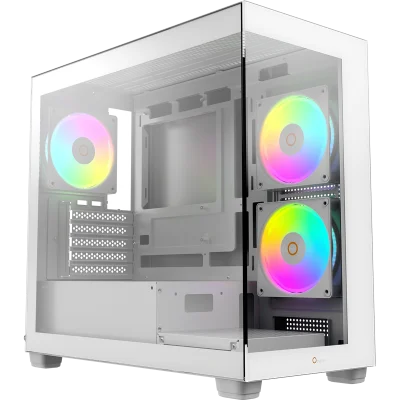 Корпус ПК без блока питания/ Case Ocypus Gamma C52 WH ARGB, Mini-Tower, TG, 3x120mm ARGB, 1xUSB-A 3.0 + 2xUSB 2.0, mATX, mITX White