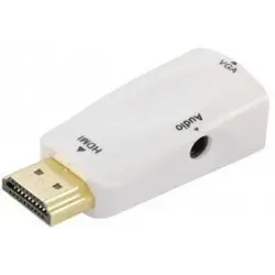 ORIENT Адаптер мини C119 HDMI M -> VGA 15F+Audio, для подкл.монитора/проектора к выходу HDMI, белый