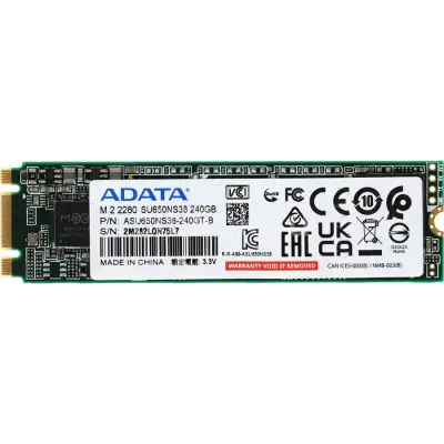 SSD A-Data Ultimate SU650 ASU650NS38-240GT-B 240ГБ, M.2 2280, SATA3