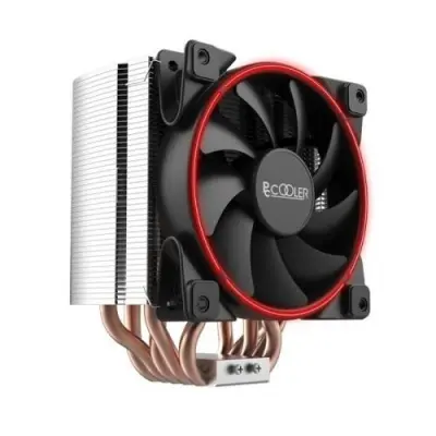 PCCooler GI-H58U CORONA R LGA2066/2011/1366/115X/775/AM4/3/3+/AM2/2+/FM1/2/2+ (TDP 240W, 120mm PWM SilentPro Red LED FAN, 5 тепловых трубок 8мм, 1000-1800RPM, 26,5dBa)