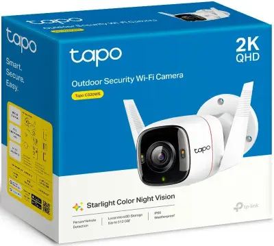 Камера видеонаблюдения IP TP-Link Tapo C320WS 3.18-3.18мм цв. корп.:белый