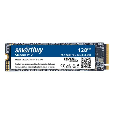 Smartbuy M.2 SSD 128Gb Stream P12 SBSSD128-STP12-M2P3 NVMe PCIe3