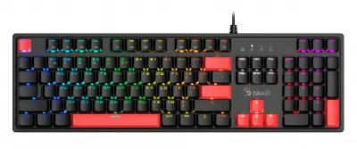 Клавиатура A4Tech Bloody S510N механическая черный/красный USB for gamer LED (S510N)