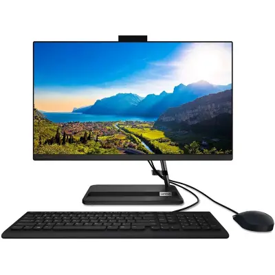Lenovo IdeaCentre 3 24ALC6 [F0G1000TRK] Black 23.8'' {FHD Ryzen 5 5500U/8Gb/256Gb SSD/DVDRW/DOS/k+m}
