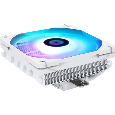 Кулер для процессора/ CPU Cooler Thermalright AXP-120 X67 White Argb (4-pin PWM, 52mm, Ni/Cu, 6x6mm, ARGB, 1x120mm, 59CFM, 26.1dBA, 1800RPM, S: 1851/1700/1200/115X, 2011, 2066, AM5/AM4, white)