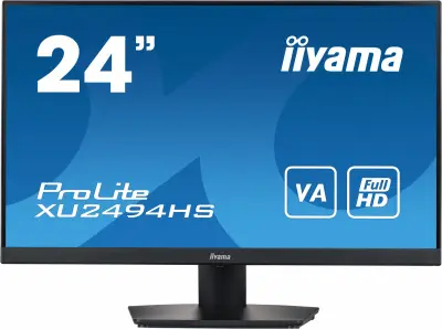 Монитор Iiyama 23.8" ProLite XU2494HS-B2 черный VA LED 16:9 HDMI M/M матовая 250cd 178гр/178гр 1920x1080 75Hz DP FHD 3.2кг
