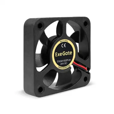 Exegate EX295202RUS Вентилятор 24В DC ExeGate EX05010S2P-24 (50x50x10 мм, Sleeve bearing (подшипник скольжения), 2pin, 7000RPM, 39dBA)