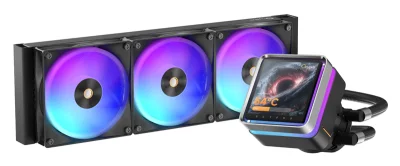 Система водяного охлаждения Ocypus Sigma L36 EX BK ARGB, 360mm, LCD Pump 3.95" IPS, 3x120mm ARGB fans, LGA115X/1200/1700/18XX, AM4/AM5