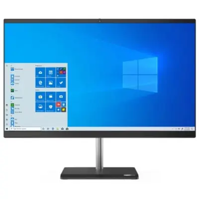 Моноблок Lenovo V50a-24IMB 23.8" Full HD i5 10400T (2) 8Gb SSD256Gb UHDG 630 DVDRW CR noOS GbitEth WiFi BT 90W клавиатура мышь Cam черный 1920x1080