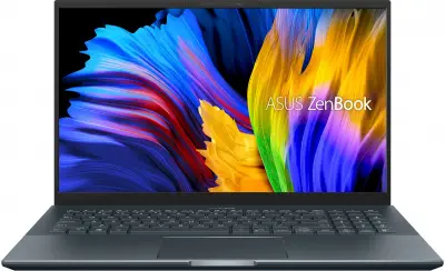Ноутбук Asus Zenbook Pro 15 OLED UM535QE-KY328 Ryzen 7 5800H 16Gb SSD512Gb NVIDIA GeForce RTX 3050 Ti 4Gb 15.6" OLED Touch FHD (1920x1080) noOS grey WiFi BT Cam Bag (90NB0V91-M00JX0)