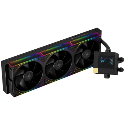Система жидкостного охлаждения/ Water Cooling System Thermalright Core Matrix 360 Vision (360mm, LED, Black, ARGB/ Fans: 3x120mm, 68.9CFM, 28.2dBA, 2000RPM/ Pump height 64.4mm, Rad thickness 27mm/ S: 1700, 1200, 1851, 115X, AM5, AM4)