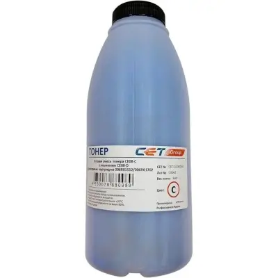 Тонер Cet CE08-C/CE08-D CET111040360 голубой бутылка 360гр. (в компл.:девелопер) для принтера Xerox AltaLink C8045/8030/8035; WorkCentre 7830