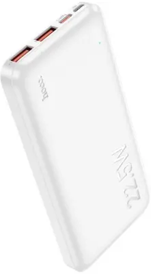 Мобильный аккумулятор Hoco J101 Astute 10000mAh QC3.0/PD3.0 22.5W 5A 2xUSB-A/USB-C белый (J101 ASTUTE WHITE)