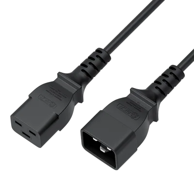 GCR PRO Кабель питания PROF 10.0m, С19 - С20, черный, 3*1,5mm, медь