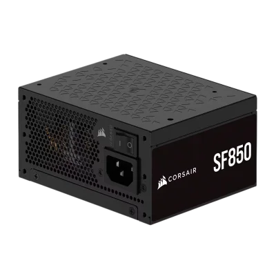 Блоки питания Power Supply Corsair SF850, Model RPS0175, 850W 80+ Platinum (SFX, 3.1, PCIe 5.1, Full modular, 1x24(20+4)pin, 1x12VHPWR, 2x4+4-pin CPU +12V (EPS), 3x4-pin Molex, 3x6+2-pin PCIe, 8xSATA3, Active, 92x92mm, 125x100x63.5mm, APFC, Power cable-E
